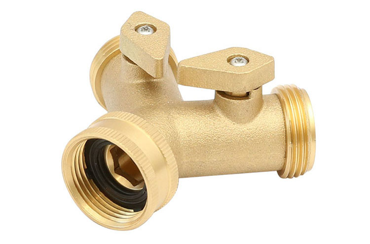 Mosiądz 2 Way Garden Hose Connector made in China