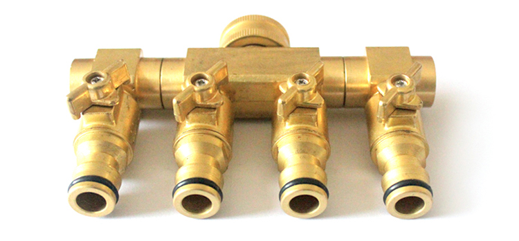 Duty Mosiądz 4 Way Hose Manifold Hose Pipe Adapter